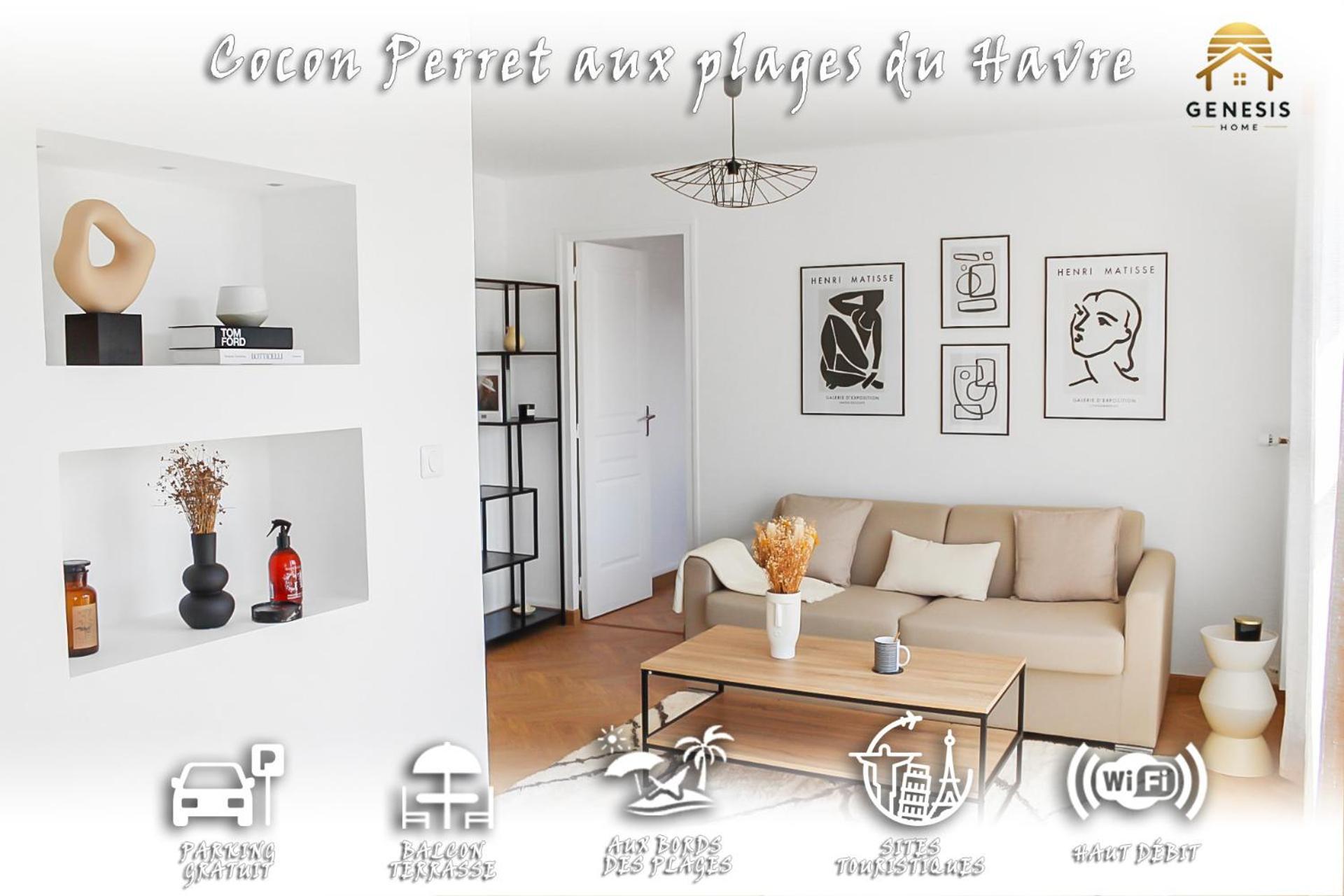 Cocon Perret - Plage du Havre - Design&Moderne Le Havre Eksteriør billede